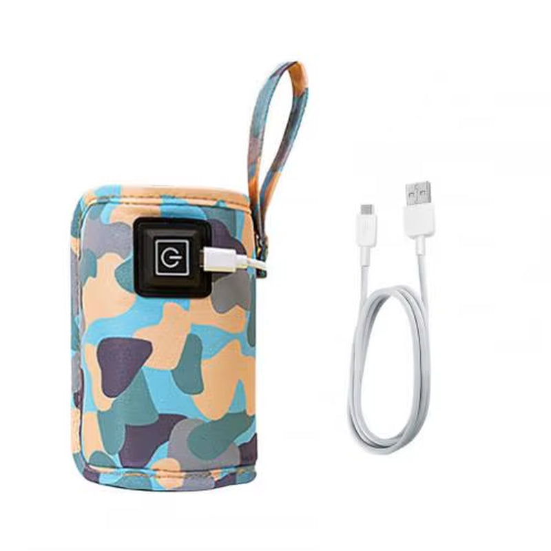 USB Milk Water Warmer Travel Stroller Insulated Bag Baby Nursing Bottle Heater Safe Kids Supplies for Outdoor Winter